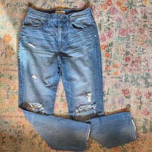 Madewell Light Blue Perfect Vintage Distressed Skinny Jeans Size 28